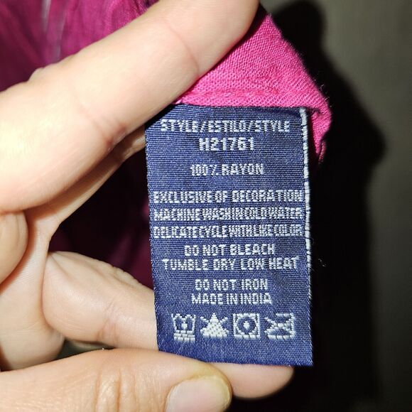 Riviera Sun Pink Tie Dye Midi Dress Size L Beachy Boho Fairy Vacation Loungewear - Picture 7 of 13